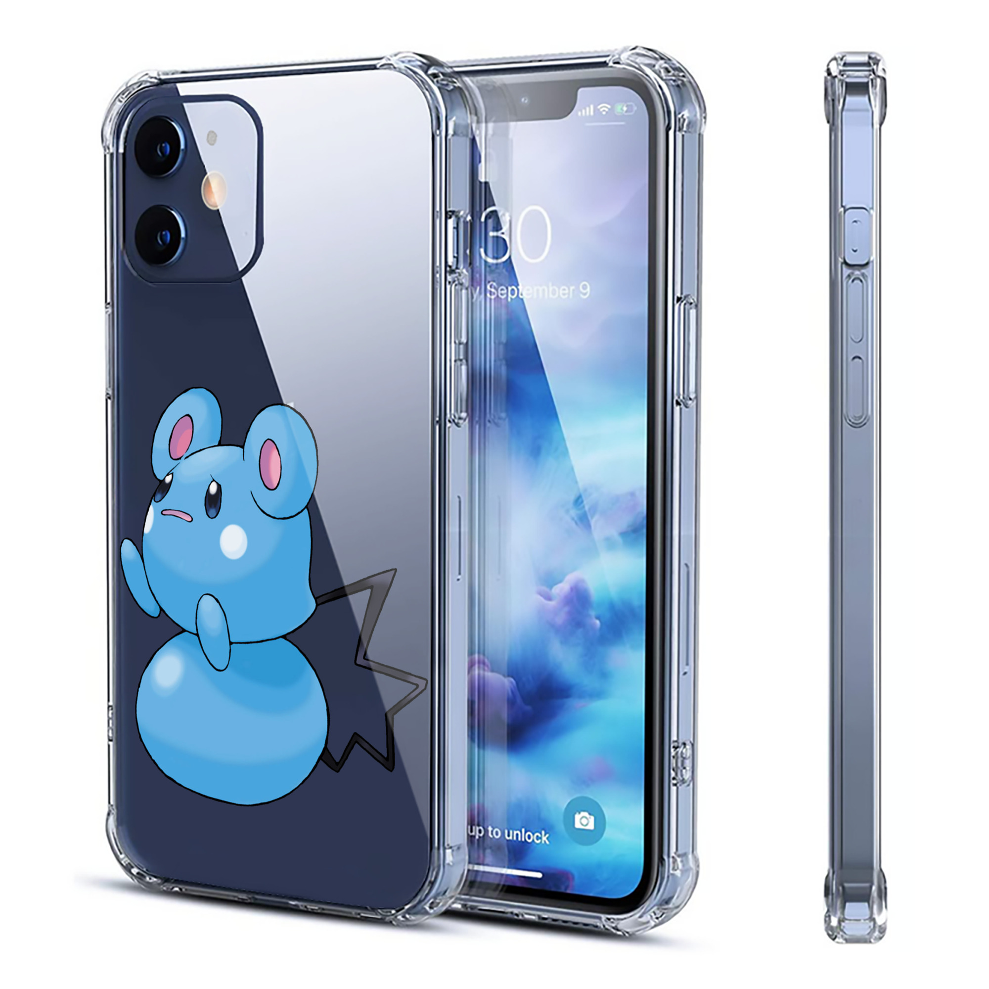 （画像用） ポケットモンスター Pokémon 【iPhone 12シリーズ対応】透明スマホケース（クリアソフトケース）